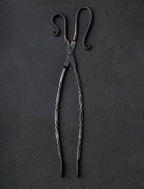 Forged Silver Grill Tongs